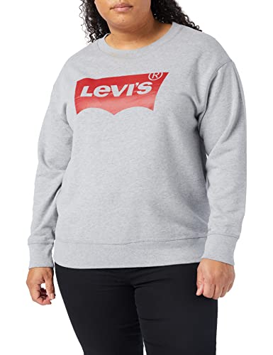 Levi's Plus Size Pl Graphic Standard Sudadera, Crew Core Batwing II Starstruck Heather Grey, 4XL para Mujer