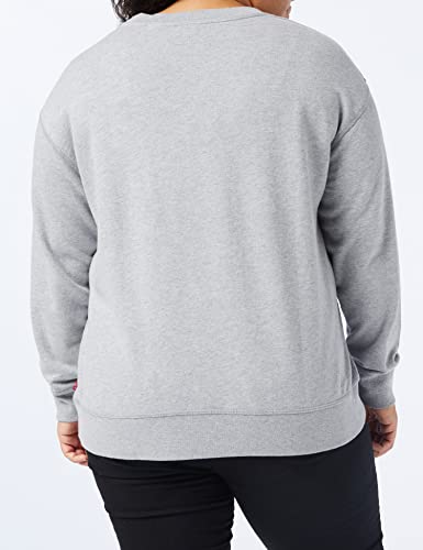 Levi's Plus Size Pl Graphic Standard Sudadera, Crew Core Batwing II Starstruck Heather Grey, 4XL para Mujer