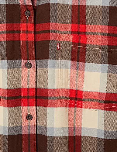 Levi's Plus Size Pl Remi Utility Shirt Camisa, Rosie Chicory Coffee-Manta, Color marrón, 3XL para Mujer