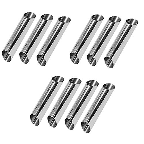Lhbfcy Acero Inoxidable Cannoli Moldes Rollo de Moldes Cannoli Moldes De Croissant Forma Moldes De Cuerno Crema Tubos Juego Revestimiento Antiadherente para panqueques, Crema, Molde De Croissant DIY
