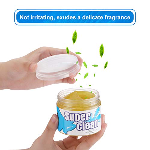 Limpiador Teclado, 2 Pcs Gel Limpiador Teclado, Gel Universal Limpiador de Bacterias de Suciedad para Computadoras, Ventilaciones de Automóviles, Calculadoras, Impresoras (160g*2)