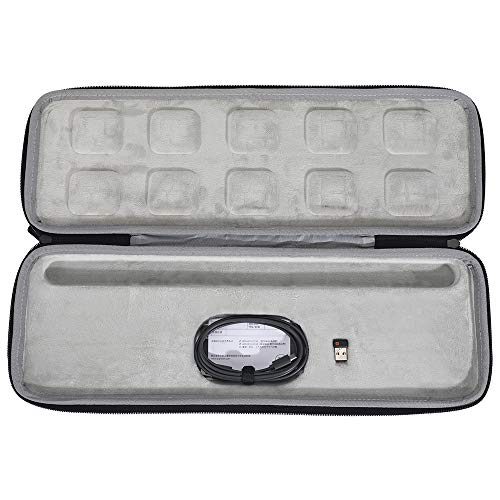 Linghuang Funda de protección para Logitech MX Keys Teclado de almacenamiento de viaje para Logitech MX Keys Teclado retroiluminado inalámbrico, tamaño 46 x 16 x 4,5 cm