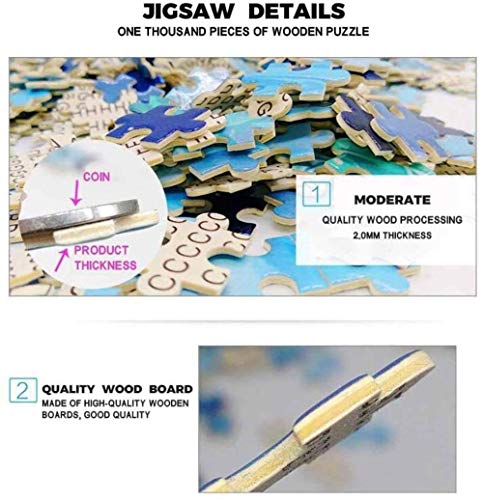LIUWW Adultos Puzzle 1000 Piezas DIY Clásico Rompecabezas de Madera para Niños Educativo Puzzles descompresión de Interesantes Juguete-Golfito, Costa Rica