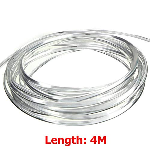 LIXIAONMKOP Forma 4Mx8mm U Forma de U Vent de ventilación Air Switch Switch Rim Tim Tira Molding Chrome Silver