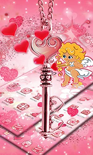 Lovely Pink Heart Key Theme