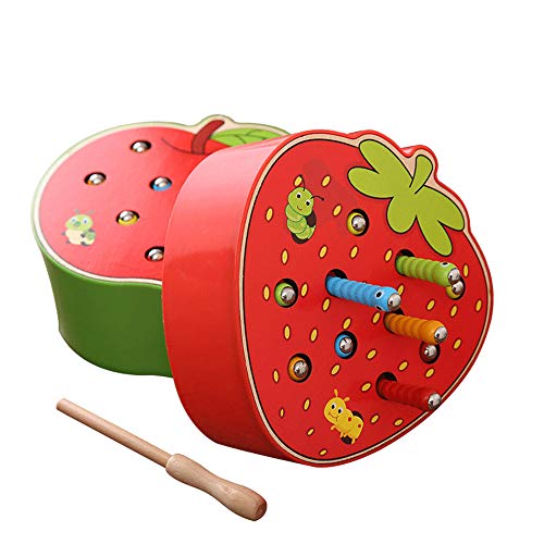 Luqifei Juego del Cerebro Puzzle bebé de la diversión for la Captura Captura Worms Oruga DiaoDiao alegría de Fruta temprana Worms Juegos de bebé Promover Física y Desarrollo Intelectual (Color : Red)