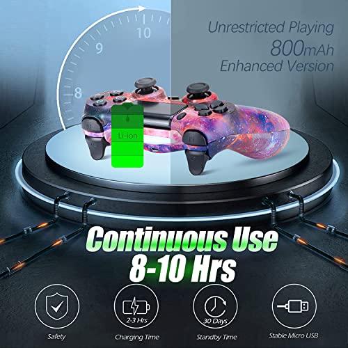 LVHI Mando Inalámbrico para PS4 Controlador Inalámbrico Gamepad Wireless Bluetooth Controlador Joystick con Vibración Doble Mando para Playstation 4/PS4 Pro/PS4 Slim (Color : Red Sky)