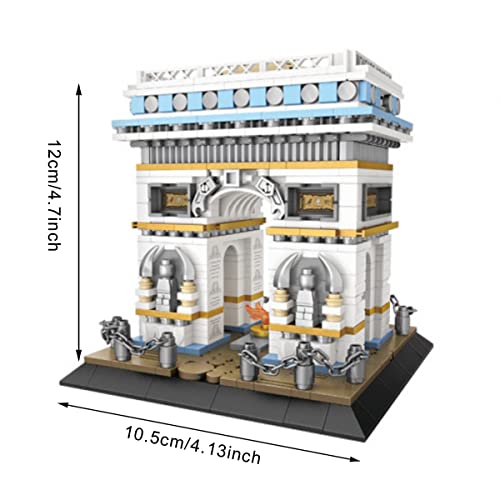 LXQLLJJD Juego De Bloques De Construcción En Miniatura ARC De Triomphe, 1188 Mini Bloques, Juguetes Educativos, Modelos Emblemáticos De Fama Mundial Adecuados para Niños Y Adultos