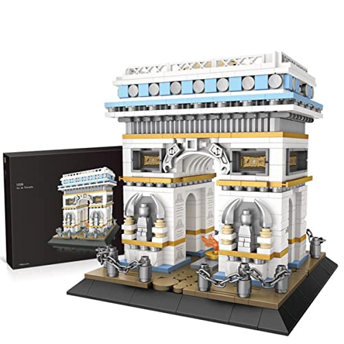 LXQLLJJD Juego De Bloques De Construcción En Miniatura ARC De Triomphe, 1188 Mini Bloques, Juguetes Educativos, Modelos Emblemáticos De Fama Mundial Adecuados para Niños Y Adultos