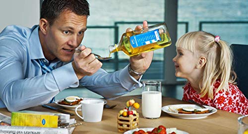 LYSI Cod Liver Oil Rich in Omega 3, Natural Vitamins, Lemon Flavour 240ml, for Immune System, Comes from Fresh Waters of Iceland
