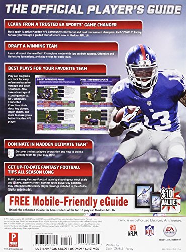 Madden NFL 16 Official Strategy Guide (Prima Official Game Guide)