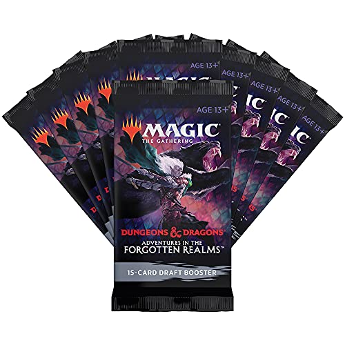 Magic: The Gathering Adventures in The Forgotten Realms Bundle, 10 Draft Boosters & Accesorios, Multicolor