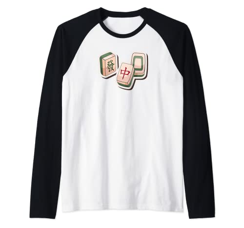 Mahjong Camiseta Manga Raglan