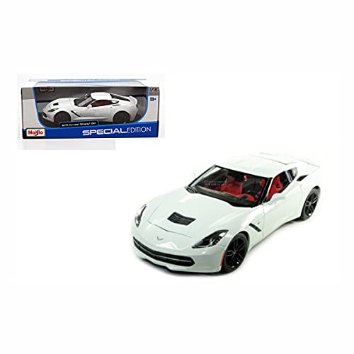 Maisto 2014 Chevrolet Corvette Stingray Z51 Blanco 1/18 31677 [Mercancías de importación paralelas]