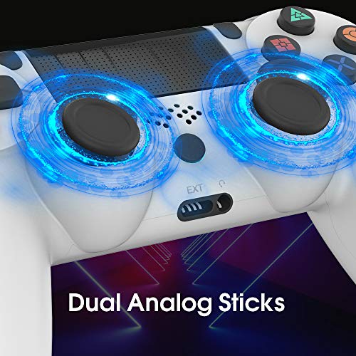 Mando PS4, Inalambrico Mando para PS4/ PS 4 Pro/ PS4 Slim/ PC/ Laptop con Conector para Auriculares, Motores de Vibración, Indicador LED y Agarres Antideslizantes