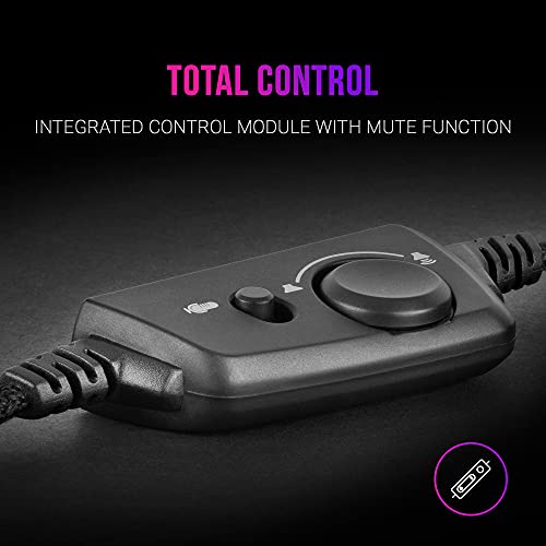 Mars Gaming MH320 Negro, Auriculares Neodimio RGB Flow, Micrófono y Caja de Control