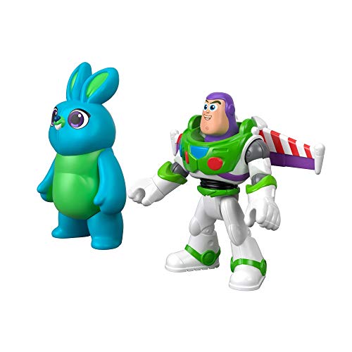 Mattel Imaginext Disney Toy Story 4 Pack de 2 Figuras Buzz Lightyear y Bunny, Juguetes Niños +3 Años (GBG91)
