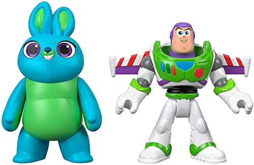 Mattel Imaginext Disney Toy Story 4 Pack de 2 Figuras Buzz Lightyear y Bunny, Juguetes Niños +3 Años (GBG91)
