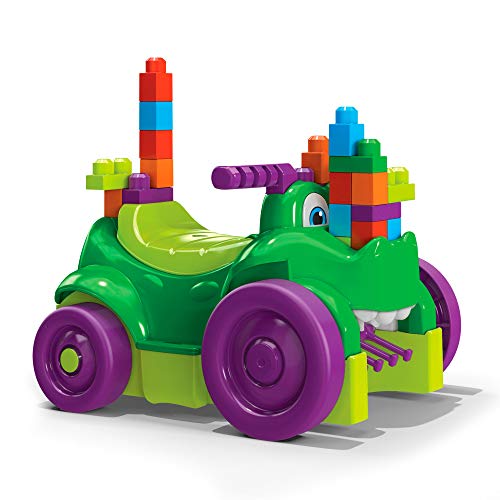 Mega Bloks Cocodrilo monta y zampa, juguete bloques de construcción para niños +1 año (Mattel GFG22) , color/modelo surtido