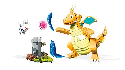 Mega Construx Pokemon Figuras Dragonite vs. Togetic Challenge, Juguetes de Construcción Niños +6 Años (Mattel FVK75)