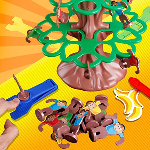 Mgichoom Saltar Monos Juego Mono Bounce Juego de mesa Catapulta Juguete Mono Juego de equilibrio Falling Monkeys Game Padre-hijo Mono interactivo Salto Estrategia Juego Para Adultos Y Niños Familia