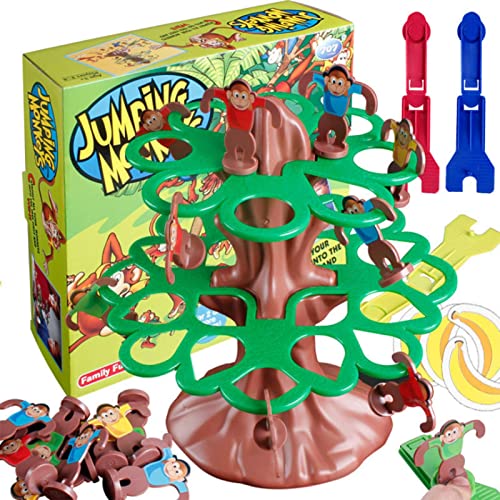 Mgichoom Saltar Monos Juego Mono Bounce Juego de mesa Catapulta Juguete Mono Juego de equilibrio Falling Monkeys Game Padre-hijo Mono interactivo Salto Estrategia Juego Para Adultos Y Niños Familia