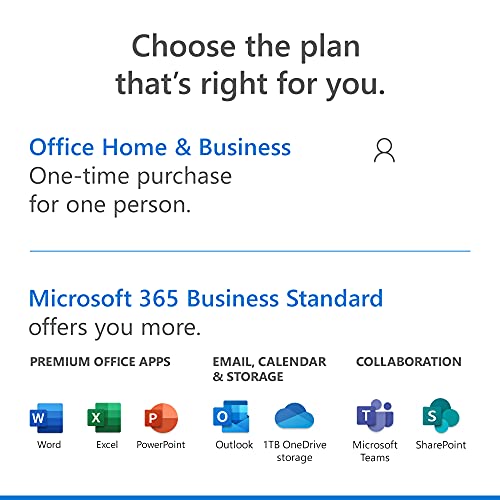 Microsoft Office 2019 Home and Business + Home and Student | 1 User | 1 PC (Windows 10) or Mac | One-Time Purchase | Multilingual