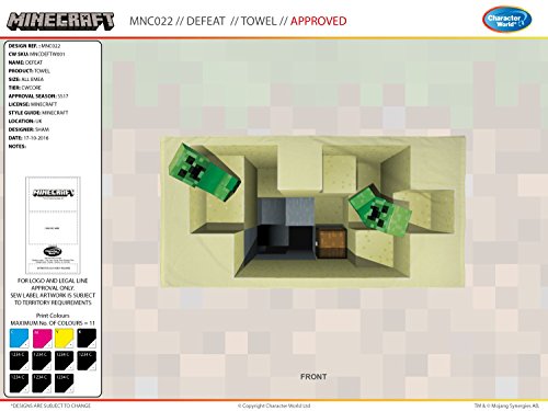 Minecraft, algodón, Beige, 140 x 70 x 2 cm