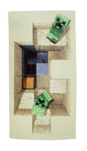 Minecraft, algodón, Beige, 140 x 70 x 2 cm