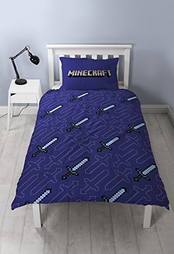 Minecraft, Poliéster y algodón., Azul, 29.00 x 24.00 x 2.50 cm