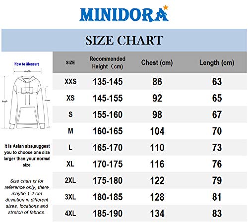 MINIDORA Among Us Sudadera con Capucha 3D Imprimió Hoodies Hombres Casual Manga Larga Juego Pullover Sweatshirt(S,K06268)
