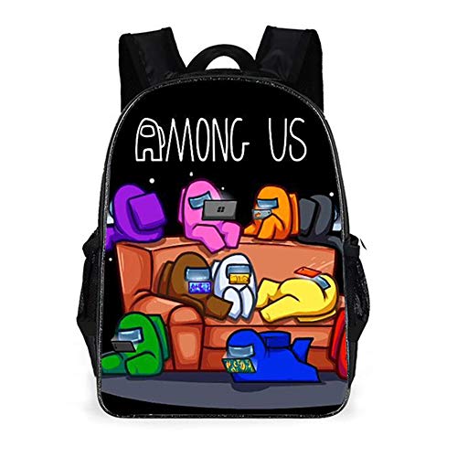 Mochilas Mochila escolar para niños Entre nosotros Mochila escolar Juego Mochila escolar de dibujos animados en 3D para niños Estudiantes de primaria y secundaria