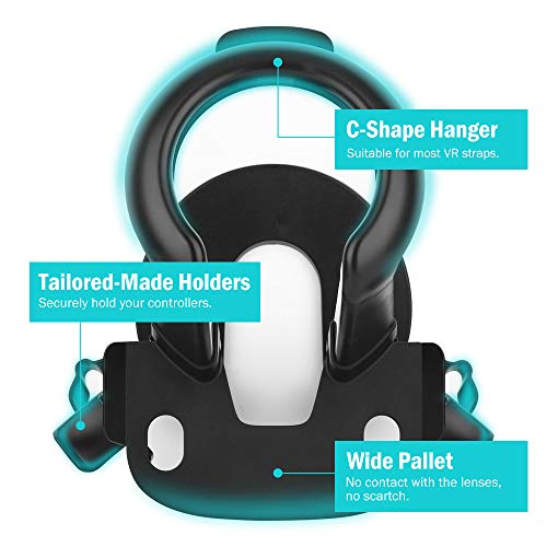 MoKo Soporte de VR Compatible con Oculus Quest/Rift/Rift S, Soporte Soporte de Montaje para Consola de Videojuegos, Mando Asa, Auriculares VR y Controladores VR