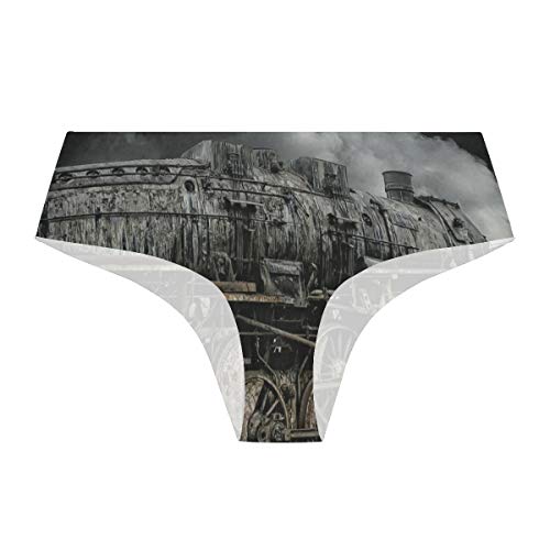 MONTOJ Vintage Dark Steam Loco - Bragas invisibles para mujer