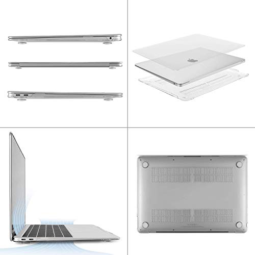 MOSISO Funda Dura Compatible con MacBook Air 13 Pulgadas 2021-2018 A2337 M1 A2179 A1932 con Pantalla Retina & Touch ID,Ultra Delgado Carcasa Rígida Protector de Plástico Cubierta,Cristal