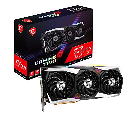 MSI Radeon RX 6800 XT Gaming X Trio 16G - Tarjeta Gráfica Enthusiast Gaming