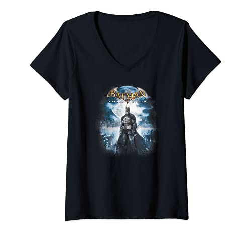 Mujer Batman: Arkham Asylum Game Cover Camiseta Cuello V