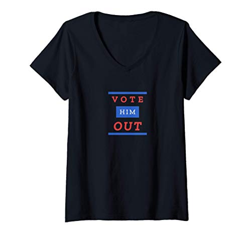 Mujer Divertido votarlo en las elecciones presidenciales del 3 de Camiseta Cuello V