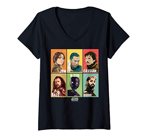 Mujer Star Wars Rogue One Rebellion Panels Camiseta Cuello V