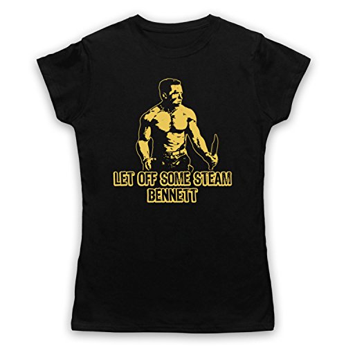 My Icon Art & Clothing Matrix Let Off Some Steam Arnie Action Command - Camiseta para mujer Negro Negro ( 36