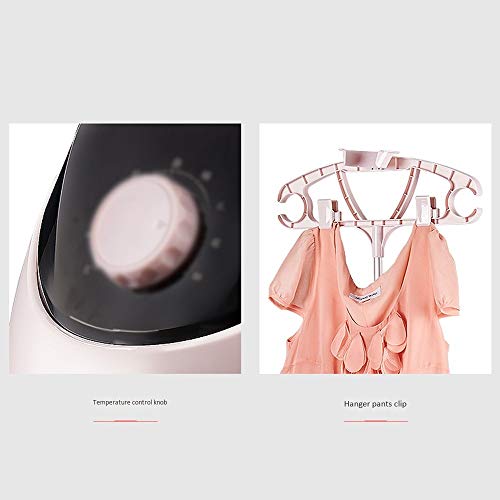 My Little Steamer, 45S Speed ​​Hot 8 Speed ​​Steam Steamer De Ajuste De Vapor con Percha Pantalones De Ajuste Clip De Barra De Elevación Y Tanque De Agua De 1.6L, Negro