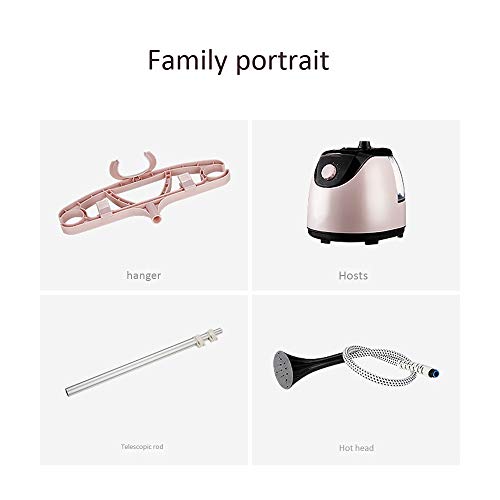 My Little Steamer, 45S Speed ​​Hot 8 Speed ​​Steam Steamer De Ajuste De Vapor con Percha Pantalones De Ajuste Clip De Barra De Elevación Y Tanque De Agua De 1.6L, Negro