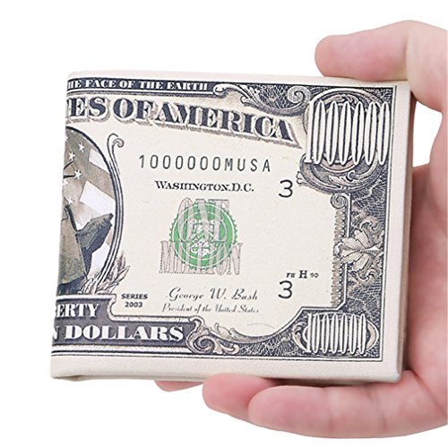 #N/A ZNMUCgs - Cartera clásica para tarjetas de crédito, bolsillo delgado con cremallera, un millón de dólares 3