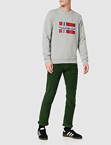 Napapijri Sudadera BILO C cuello redondo para hombre, gris melange medio, M