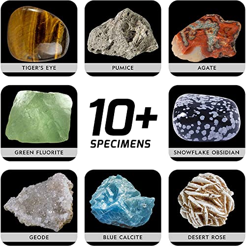 National Geographic - Kit de Explorador de Ciencias de la Tierra - 5 experimentos científicos (Volcan, tornade…) y 8 mineales Incluidos - Juego científico y Educativo - Stem