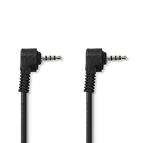 NEDIS Cable AV de 3,5 mm Cable AV de 3,5 mm | 3.5 mm Macho | 3.5 mm Macho | Niquelado | 2.00 m | Redondo | PVC | Negro 2.00 m 2.00 m