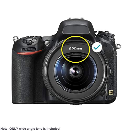 Neewer 10090866 - Lente de 0,43x HD gran angular con macro de primer plano sin distorsión, digital de alta definición, 52 mm