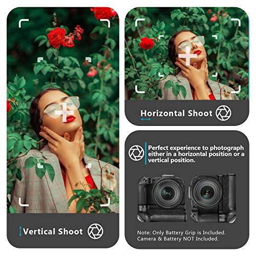 Neewer Empuñadura de Batería Vertical Compatible con Cámara Canon EOS RP DSLR con 2 Paquetes de Batería de Iones de Litio Recargable de Repuesto de 7,4V 1250mAh Canon LP-E17