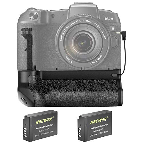 Neewer Empuñadura de Batería Vertical Compatible con Cámara Canon EOS RP DSLR con 2 Paquetes de Batería de Iones de Litio Recargable de Repuesto de 7,4V 1250mAh Canon LP-E17