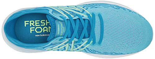 New Balance Women's Fresh Foam 1080 V11 Running Shoe, Virtual Sky/Bleached Lime Glo, 10.5